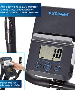 Stamina Recumbent Exercise Bike, Black - Smart Workout App, No Subscription Required - Magnetic Resistance Stationary Cycle for Home