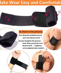 Wrist Brace, 2 PACK Wrist Wraps for Carpal Tunnel for women and men. Wrist Straps for Weightlifting, Working Out and Pain Relief. Flexible, Highly Elastic, Adjustable, Comfortable and Multi-Functional