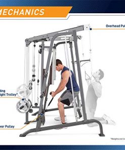 Marcy Smith Cage Workout Machine Total Body Training Home Gym System with Linear Bearing Md-9010G, Silver (MD-9010)