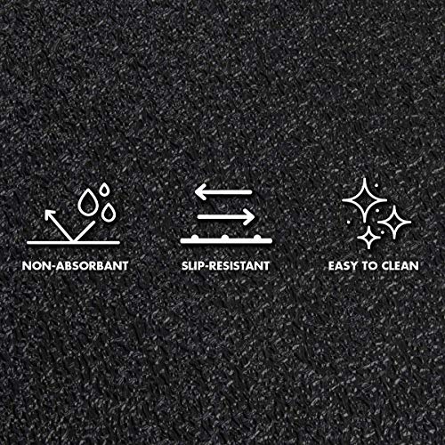 MotionTex Exercise Equipment Mat for Under Treadmill, Rowing Machine, Elliptical, Fitness Equipment, Home Gym Floor Protection, 30" x 66", Black